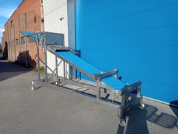 Rvs transportband met guillotine 